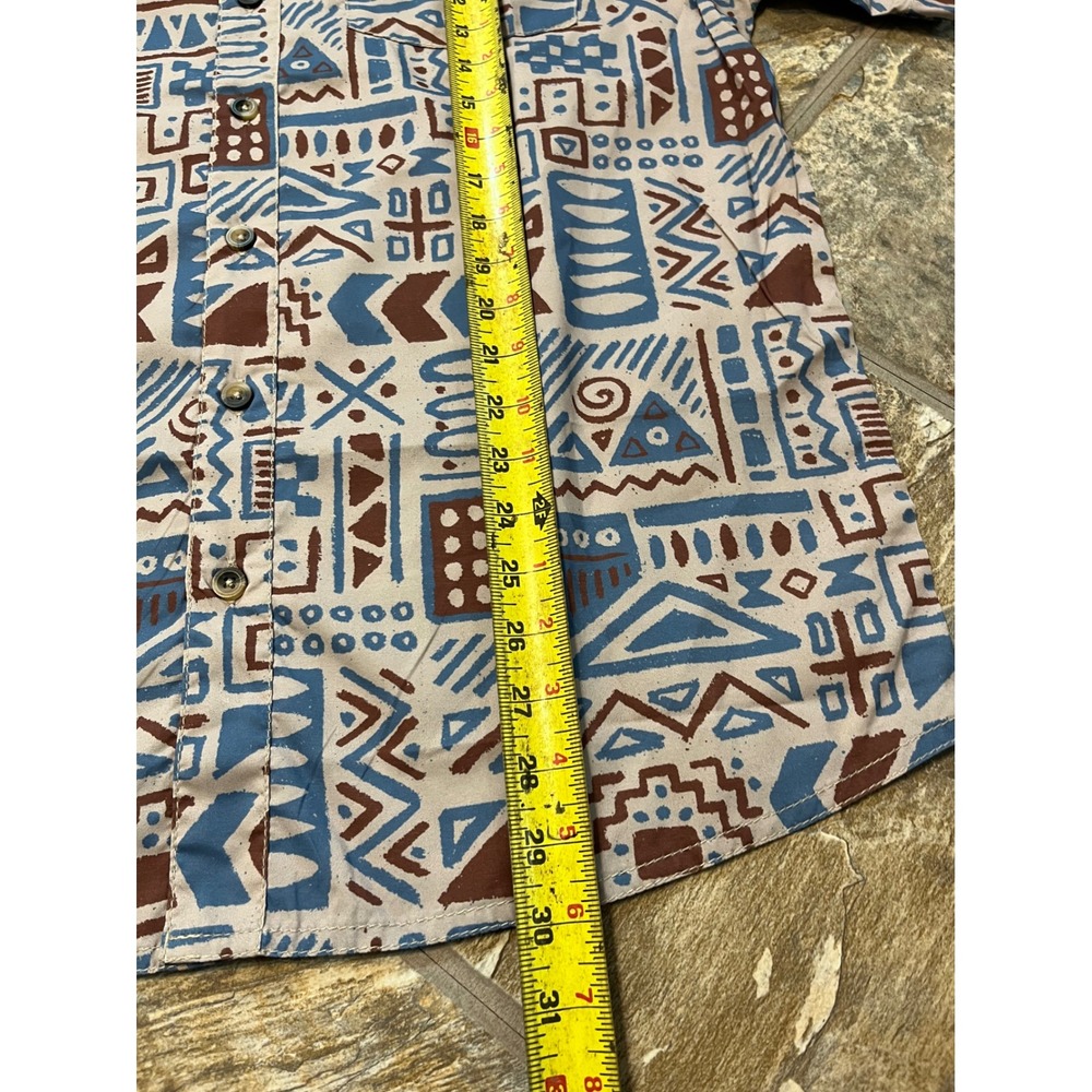 KAVU River Wrangler Men Large Sidewalk Chalk NWT Geometric Short Sleeve Shirt - Picture 6 of 6